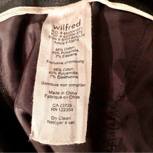 Aritzia Wilfred Black Cropped Trousers - Picture 7 of 9